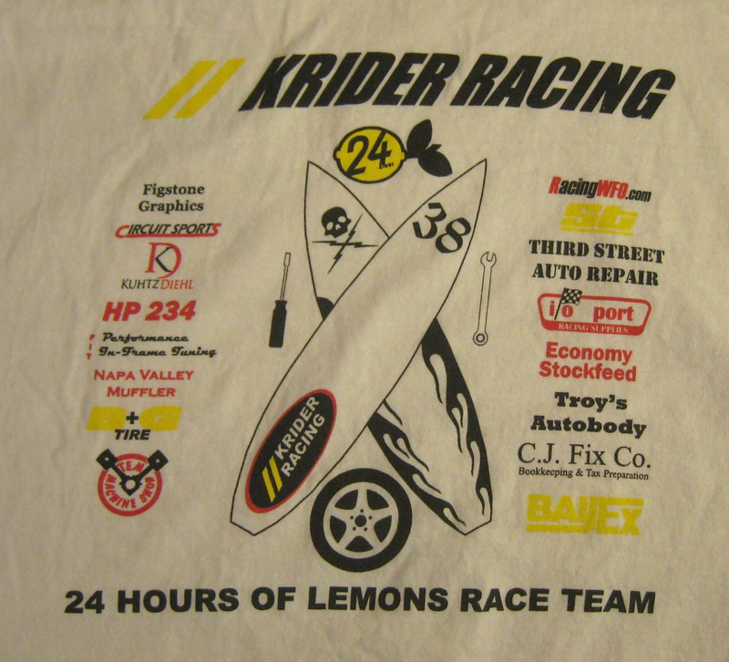 Illustration for article titled Frogmasters And Türbö Schnitzels: The Team Shirts Of The 24 Hours Of LeMons